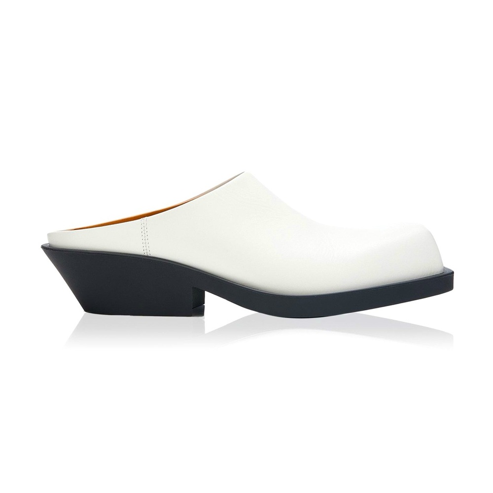 Marni Sabot Leather Square-toe Mules